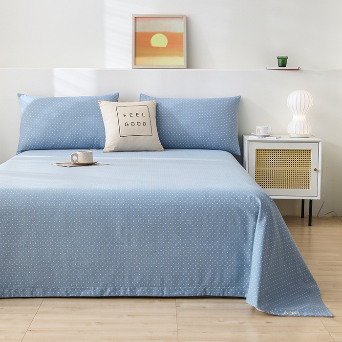 91家纺网 家纺一手货源 找家纺 大元 2026新款全棉纯棉老粗布凉席席子单床单 床单单件 西川