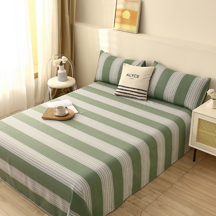 91家纺网 家纺一手货源 找家纺 大元 2026新款全棉纯棉老粗布凉席席子单床单 床单单件 千夏