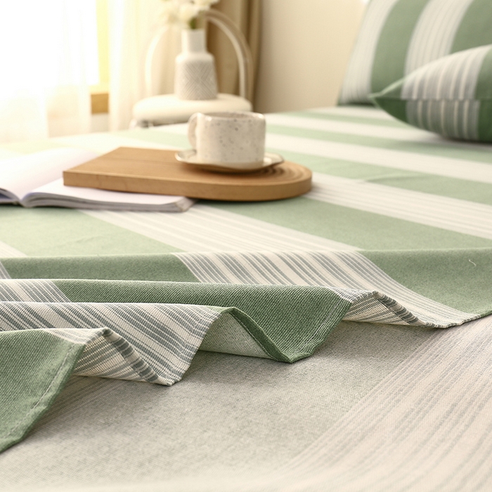 91家纺网 家纺一手货源 找家纺 大元 2026新款全棉纯棉老粗布凉席席子单床单 床单单件 千夏