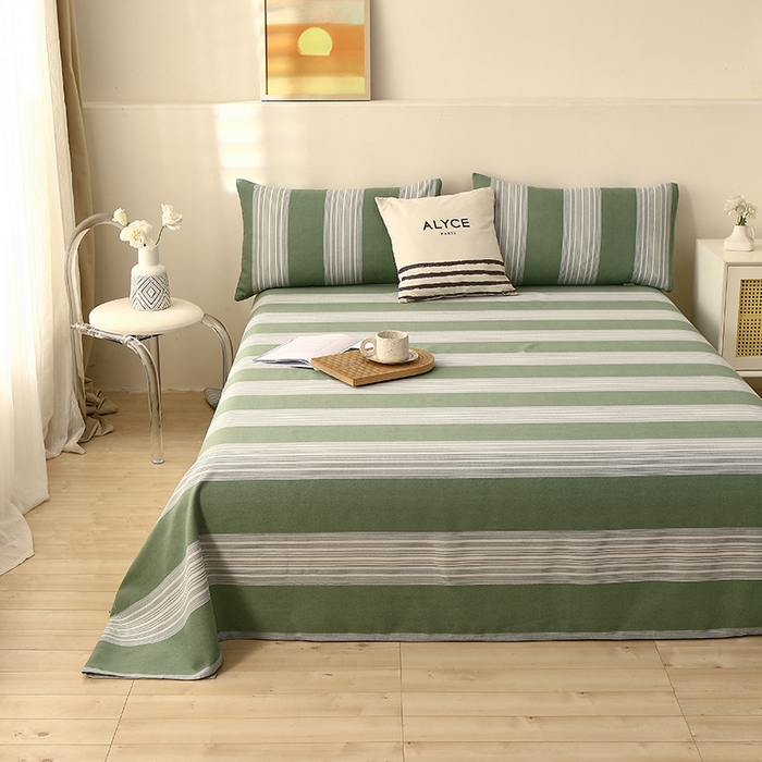 91家纺网 家纺一手货源 找家纺 大元 2026新款全棉纯棉老粗布凉席席子单床单 床单单件 千夏