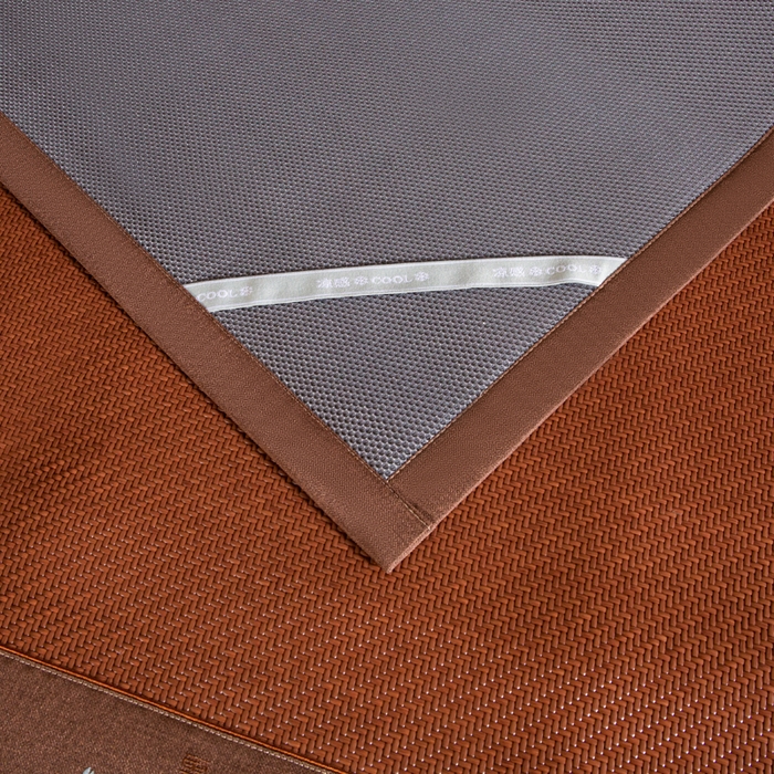 91家纺网 家纺一手货源 找家纺 卡迪亚家纺 2026新款凉感舒爽PE雪藤席凉席三件套藤席冰丝席草席竹席学生宿舍床笠款双面用加厚款天然PE藤 PE雪藤席-咖