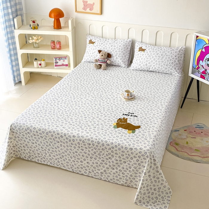 91家纺网 家纺一手货源 找家纺 （总）雅居纺家纺 2026新款全棉绣花A类老粗布床单单件床单单品凉席席子