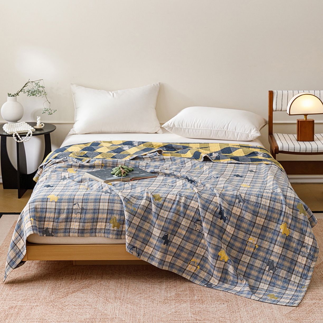 91家纺网 家纺一手货源 找家纺 （总）悦然毛巾被 2026春夏新款全棉纯棉三层纱水洗毛巾被夏被夏凉被空调被