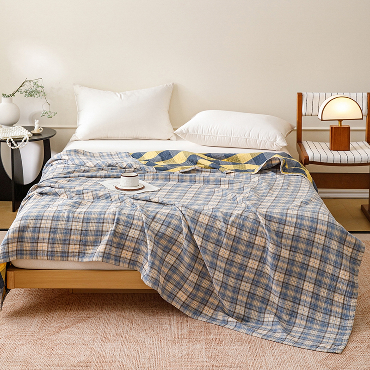 91家纺网 家纺一手货源 找家纺 （总）悦然毛巾被 2026春夏新款全棉纯棉三层纱水洗毛巾被夏被夏凉被空调被