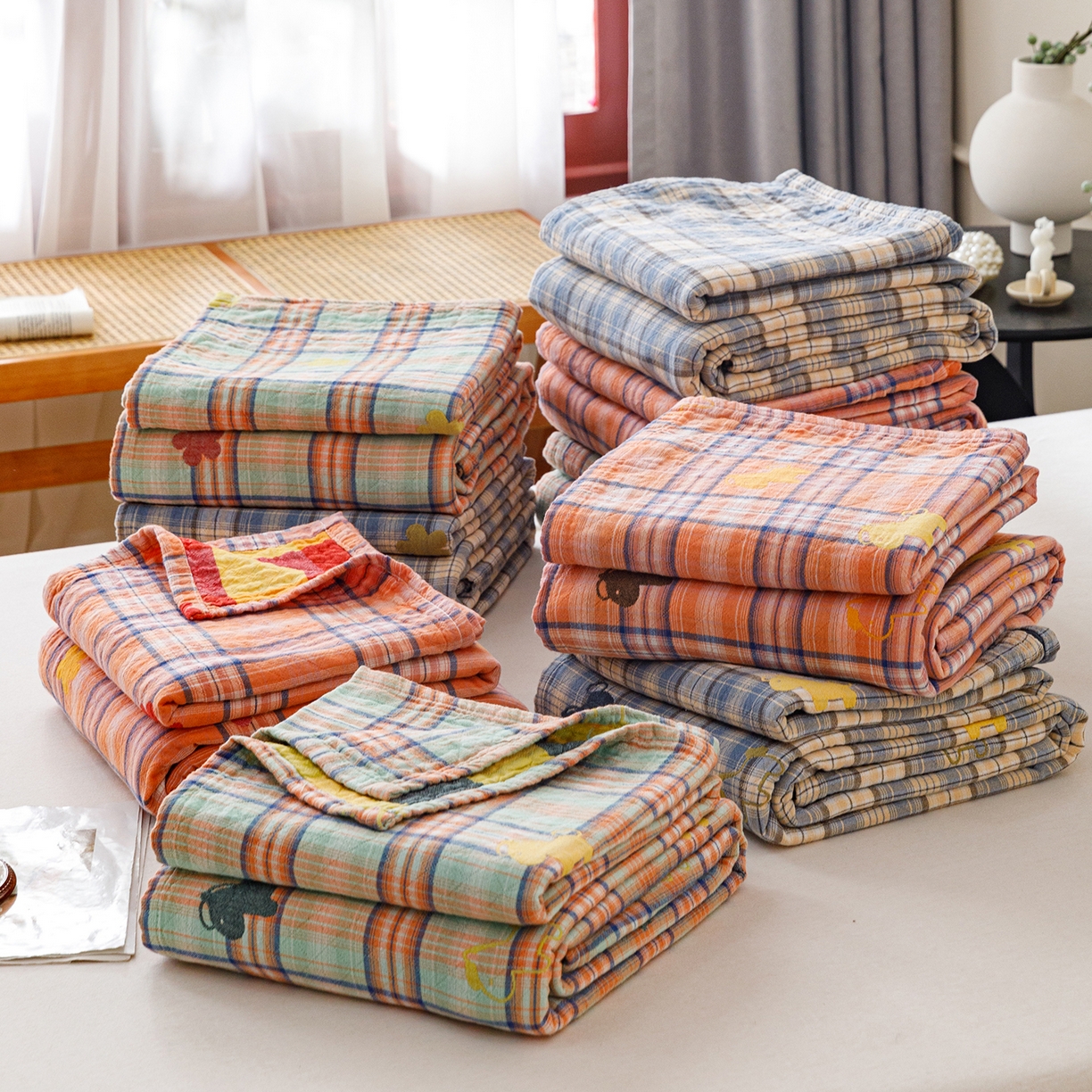 91家纺网 家纺一手货源 找家纺 （总）悦然毛巾被 2026春夏新款全棉纯棉三层纱水洗毛巾被夏被夏凉被空调被