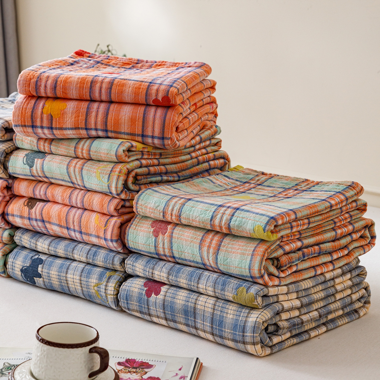 91家纺网 家纺一手货源 找家纺 （总）悦然毛巾被 2026春夏新款全棉纯棉三层纱水洗毛巾被夏被夏凉被空调被