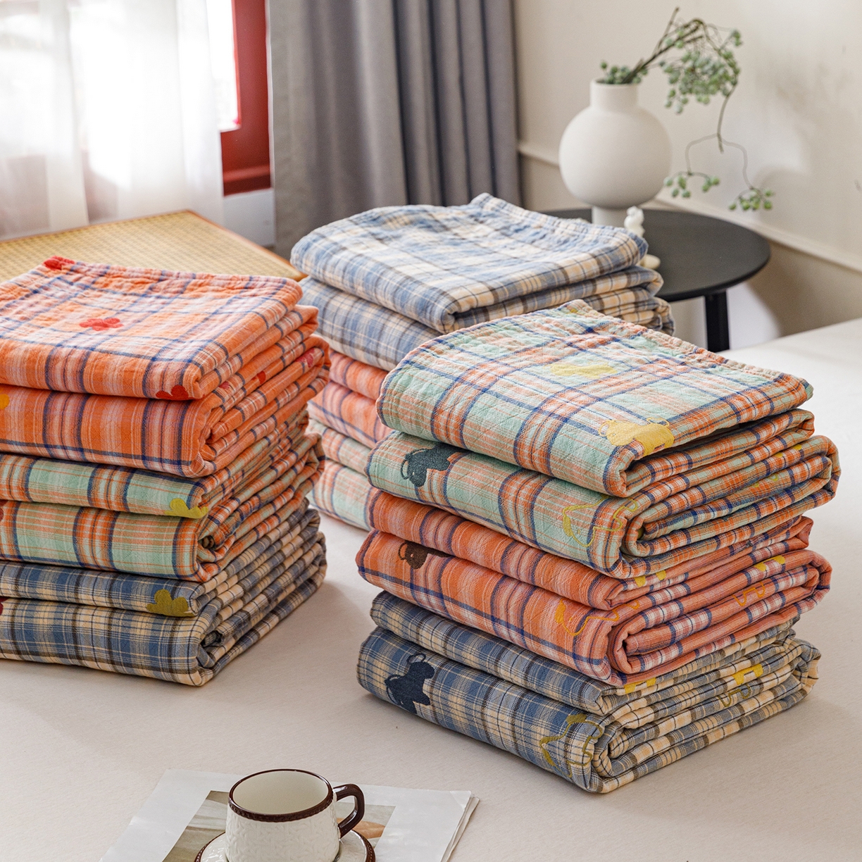 91家纺网 家纺一手货源 找家纺 （总）悦然毛巾被 2026春夏新款全棉纯棉三层纱水洗毛巾被夏被夏凉被空调被