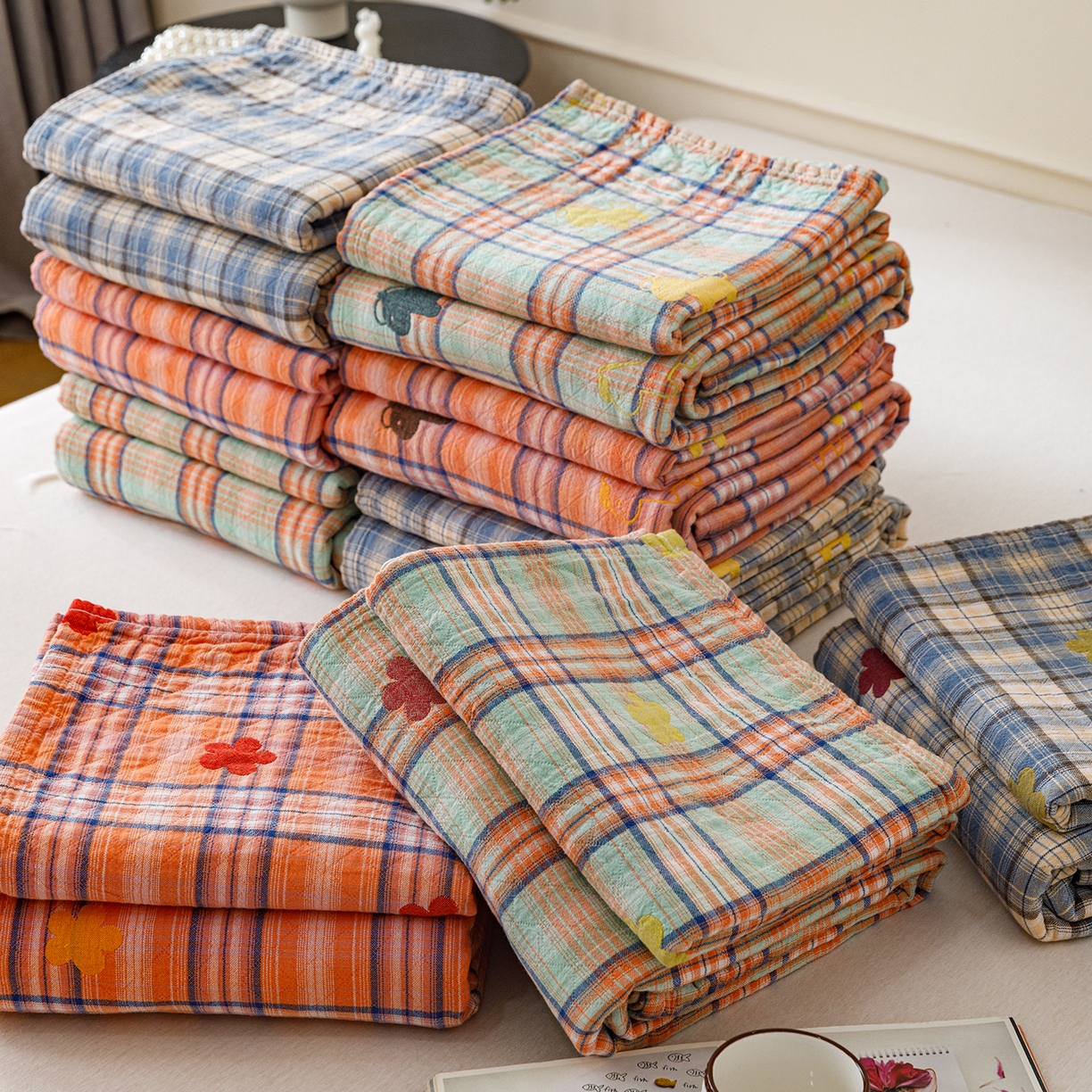 91家纺网 家纺一手货源 找家纺 （总）悦然毛巾被 2026春夏新款全棉纯棉三层纱水洗毛巾被夏被夏凉被空调被