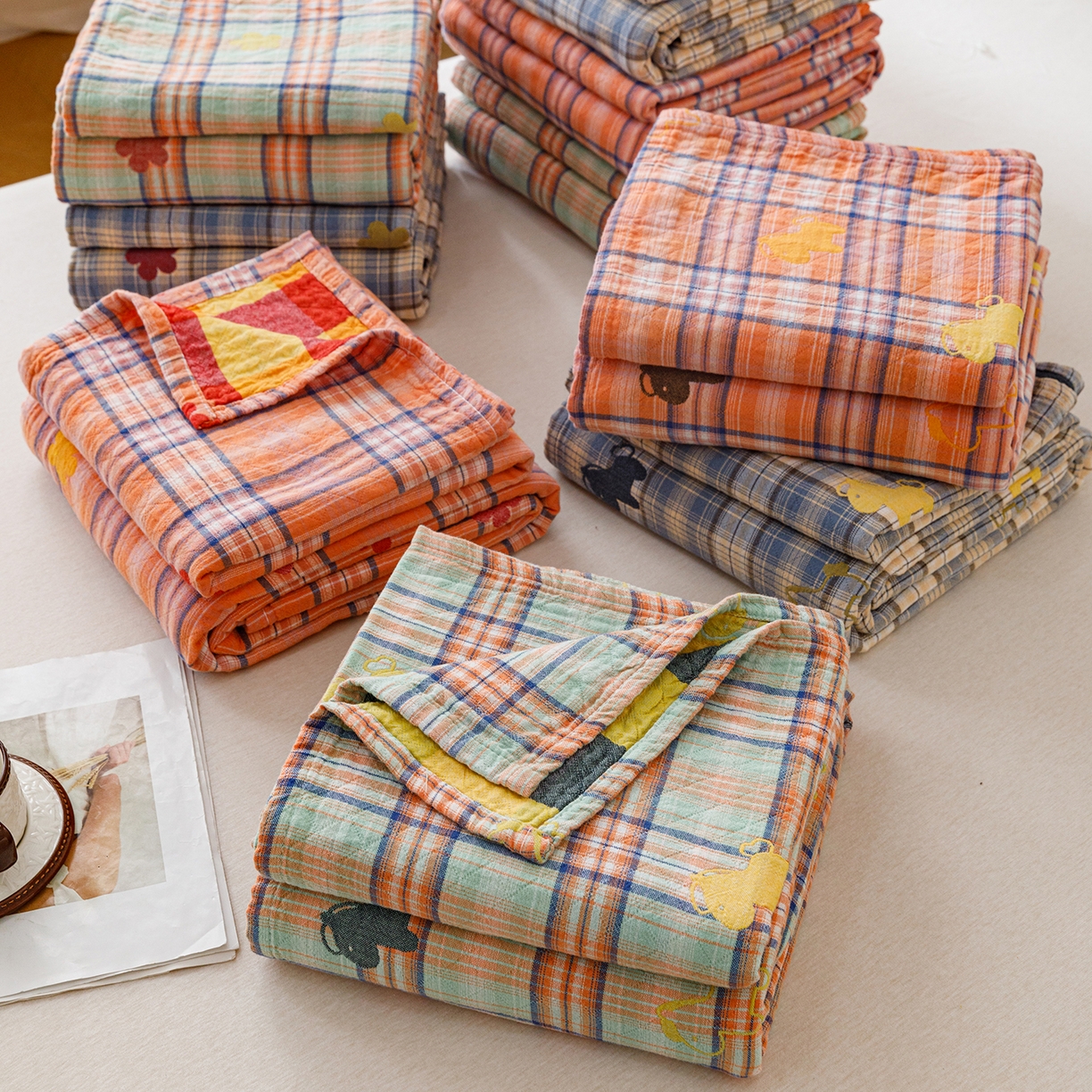 91家纺网 家纺一手货源 找家纺 （总）悦然毛巾被 2026春夏新款全棉纯棉三层纱水洗毛巾被夏被夏凉被空调被