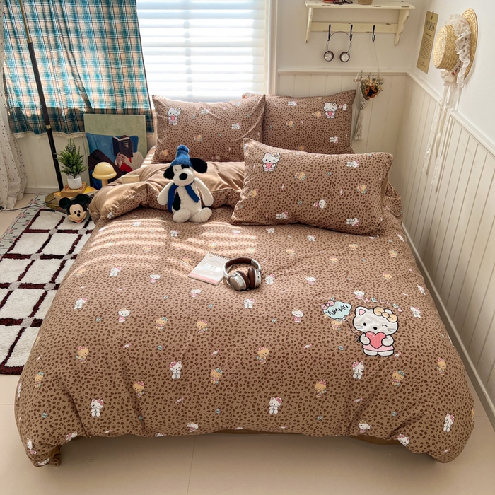 91家纺网 家纺一手货源 找家纺 （总）妖妖家纺  2026小清新软糯双层纱刺绣四件套