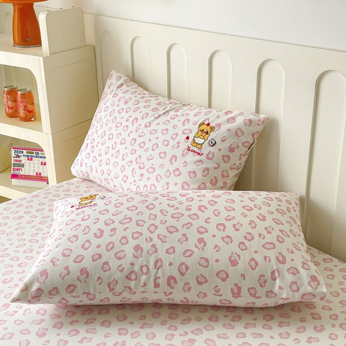 91家纺网 家纺一手货源 找家纺 雅居纺家纺 2026新款全棉绣花A类老粗布床笠单件床笠单品凉席席子 老粗布-可爱熊