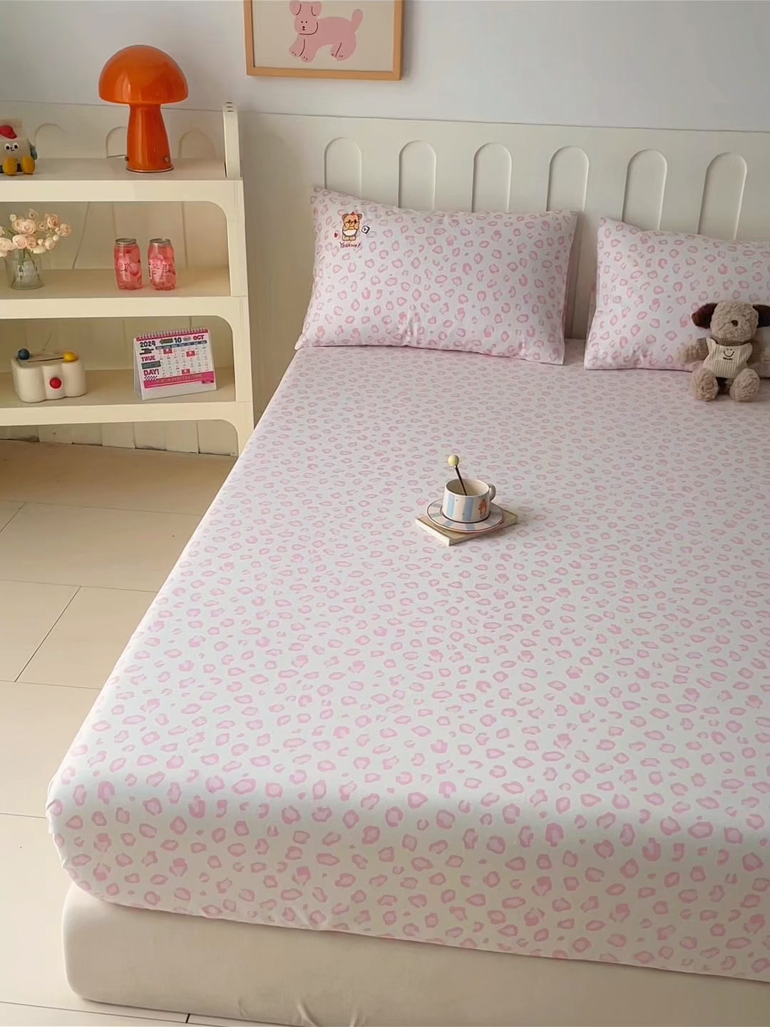 91家纺网 家纺一手货源 找家纺 雅居纺家纺 2026新款全棉绣花A类老粗布床笠单件床笠单品凉席席子 老粗布-可爱熊