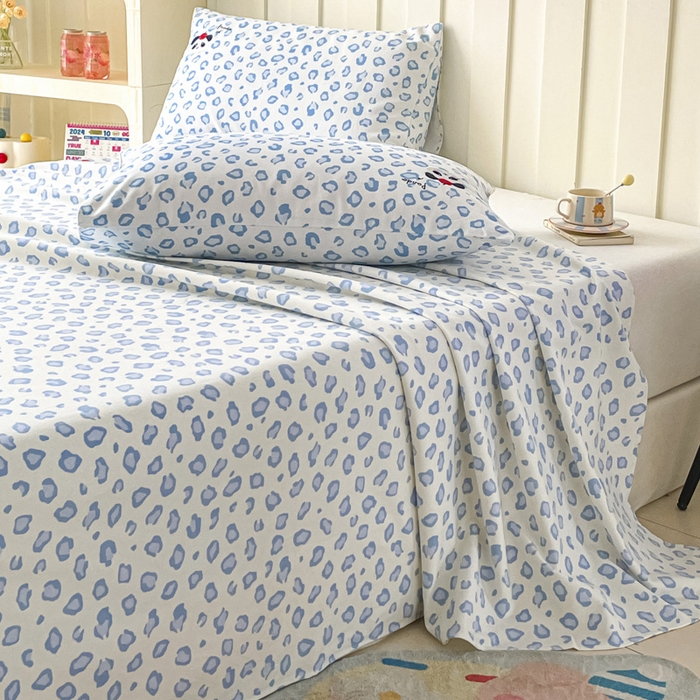 91家纺网 家纺一手货源 找家纺 雅居纺家纺 2026新款全棉绣花A类老粗布床单单件床单单品凉席席子 老粗布-苹果熊猫