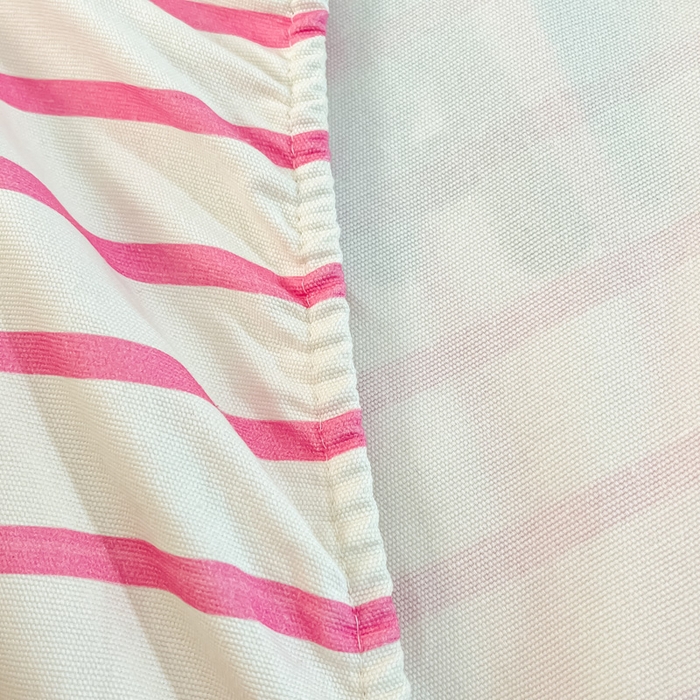 91家纺网 家纺一手货源 找家纺 雅居纺家纺 2026新款全棉绣花A类老粗布床笠单件床笠单品凉席席子 老粗布-小海狸-粉