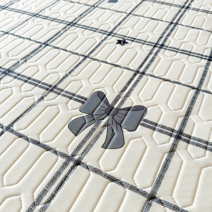 91家纺网 家纺一手货源 找家纺 悦织湾家纺 2026新款床单款乳胶席三件套印花纯色冰丝凉感夏凉乳胶席子 格子蝴蝶结