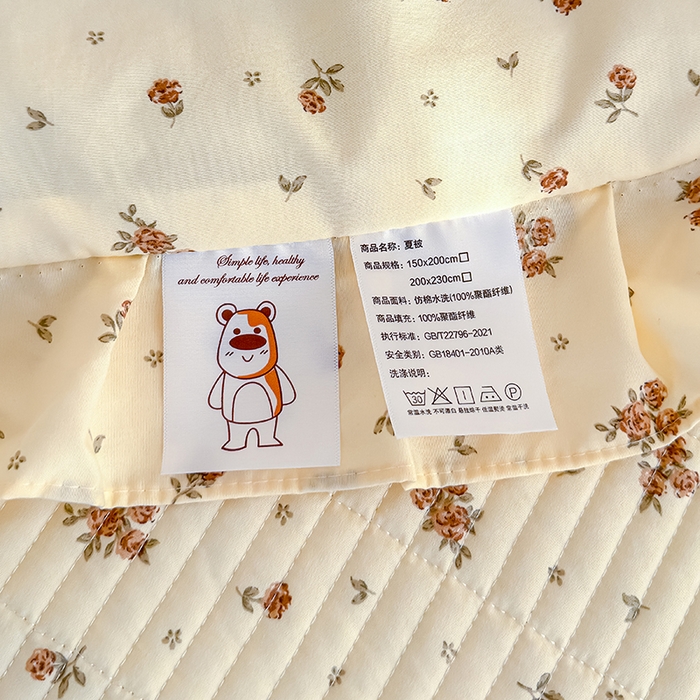 91家纺网 家纺一手货源 找家纺 归属 2026春夏新款古法仿棉夏被夏凉被空调被系列 啵啵兔儿