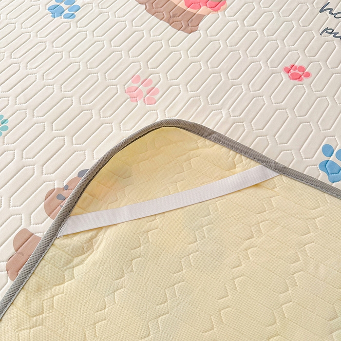 91家纺网 家纺一手货源 找家纺 悦织湾家纺 2026新款床单款乳胶席三件套印花纯色冰丝凉感夏凉乳胶席子 狗狗