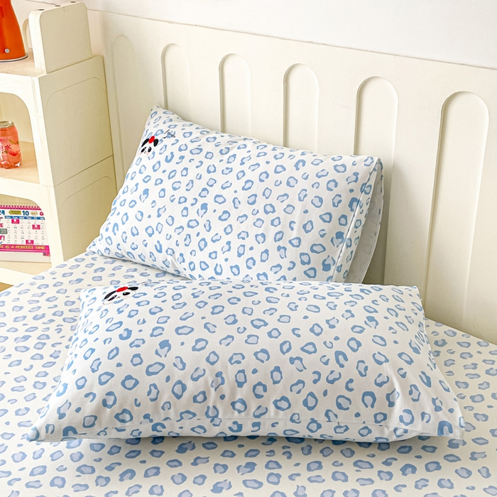 91家纺网 家纺一手货源 找家纺 雅居纺家纺 2026新款全棉绣花A类老粗布床笠单件床笠单品凉席席子 老粗布-苹果熊猫