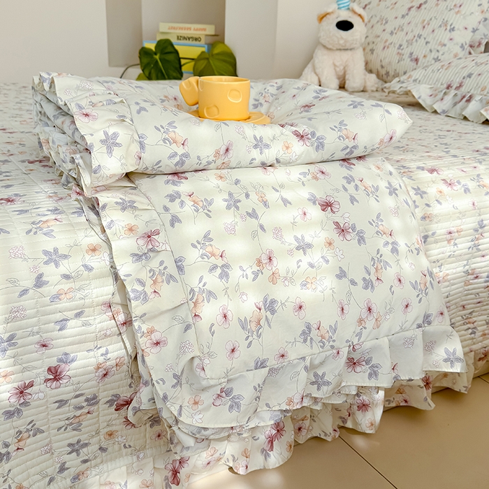 91家纺网 家纺一手货源 找家纺 归属 2026春夏新款古法仿棉夏被夏凉被空调被系列 繁花入梦