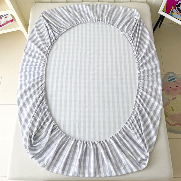 91家纺网 家纺一手货源 找家纺 雅居纺家纺 2026新款全棉绣花A类老粗布床笠单件床笠单品凉席席子 老粗布-星球恐龙