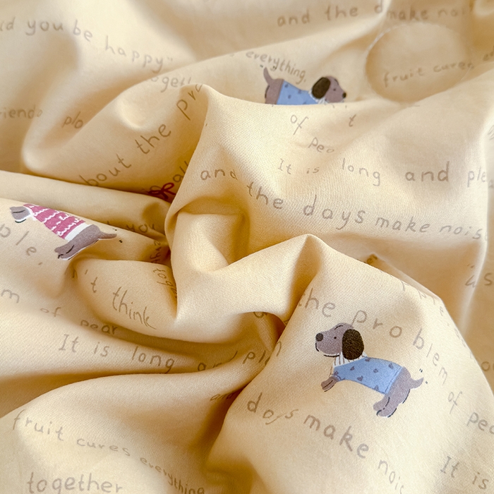 91家纺网 家纺一手货源 找家纺 归属 2026春夏新款古法仿棉夏被夏凉被空调被系列 狗狗家族