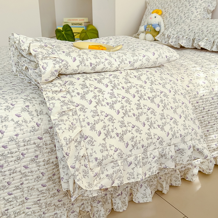 91家纺网 家纺一手货源 找家纺 归属 2026春夏新款古法仿棉夏被夏凉被空调被系列 花间彩蝶