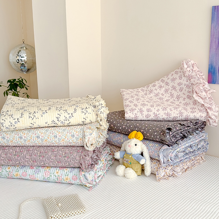 91家纺网 家纺一手货源 找家纺 （总）归属 2026春夏新款古法仿棉单床盖床盖三件套