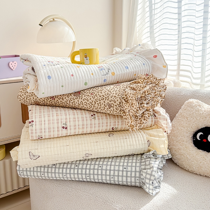 91家纺网 家纺一手货源 找家纺 （总）归属 2026春夏新款古法仿棉单床盖床盖三件套