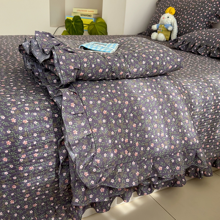 91家纺网 家纺一手货源 找家纺 归属 2026春夏新款古法仿棉夏被夏凉被空调被系列 流年花影