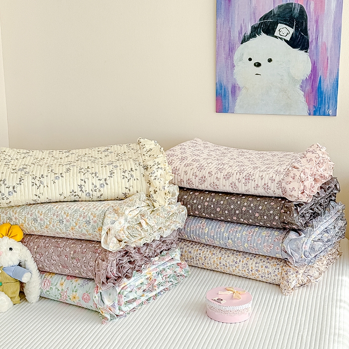 91家纺网 家纺一手货源 找家纺 归属 2026春夏新款古法仿棉单床盖床盖三件套 床盖组合图