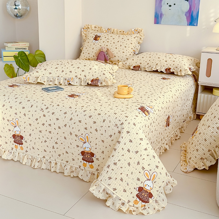 91家纺网 家纺一手货源 找家纺 （总）归属 2026春夏新款古法仿棉单床盖床盖三件套