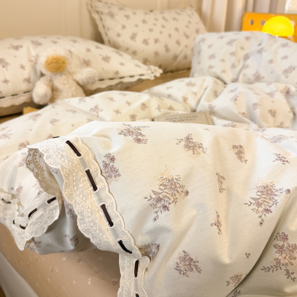 澳萝拉 2026新款全棉法式小清新复古碎花四件套 夜茉莉