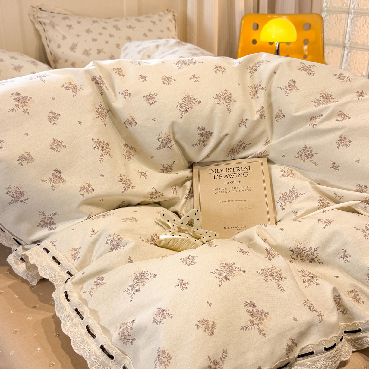 91家纺网 家纺一手货源 找家纺 澳萝拉 2026新款全棉法式小清新复古碎花四件套 夜茉莉