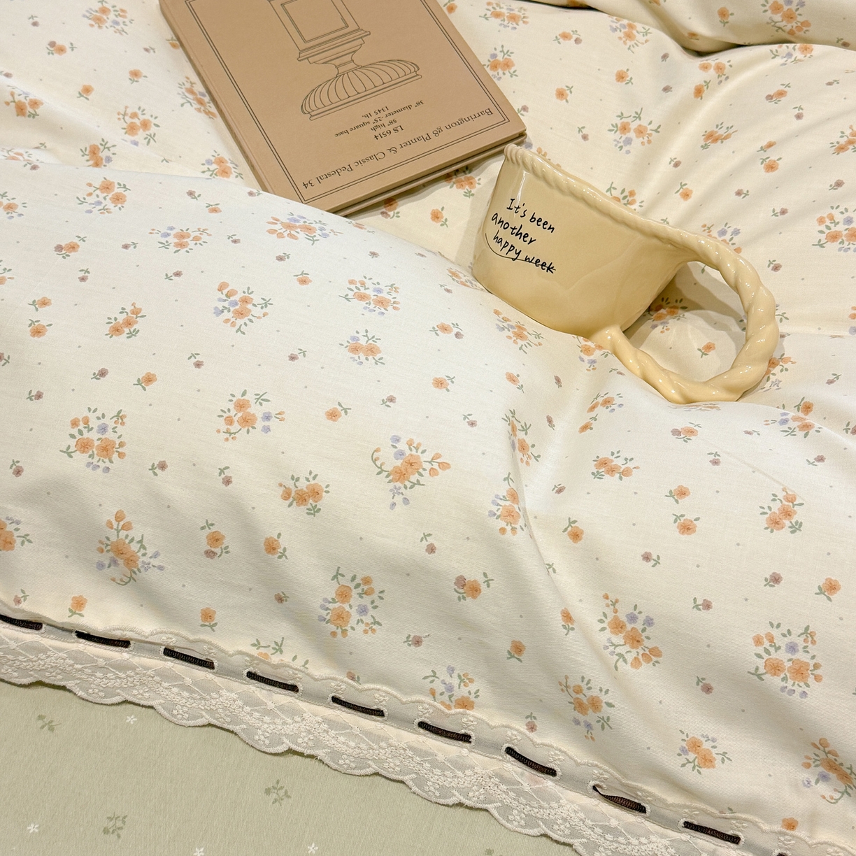 91家纺网 家纺一手货源 找家纺 澳萝拉 2026新款全棉法式小清新复古碎花四件套 芙兰