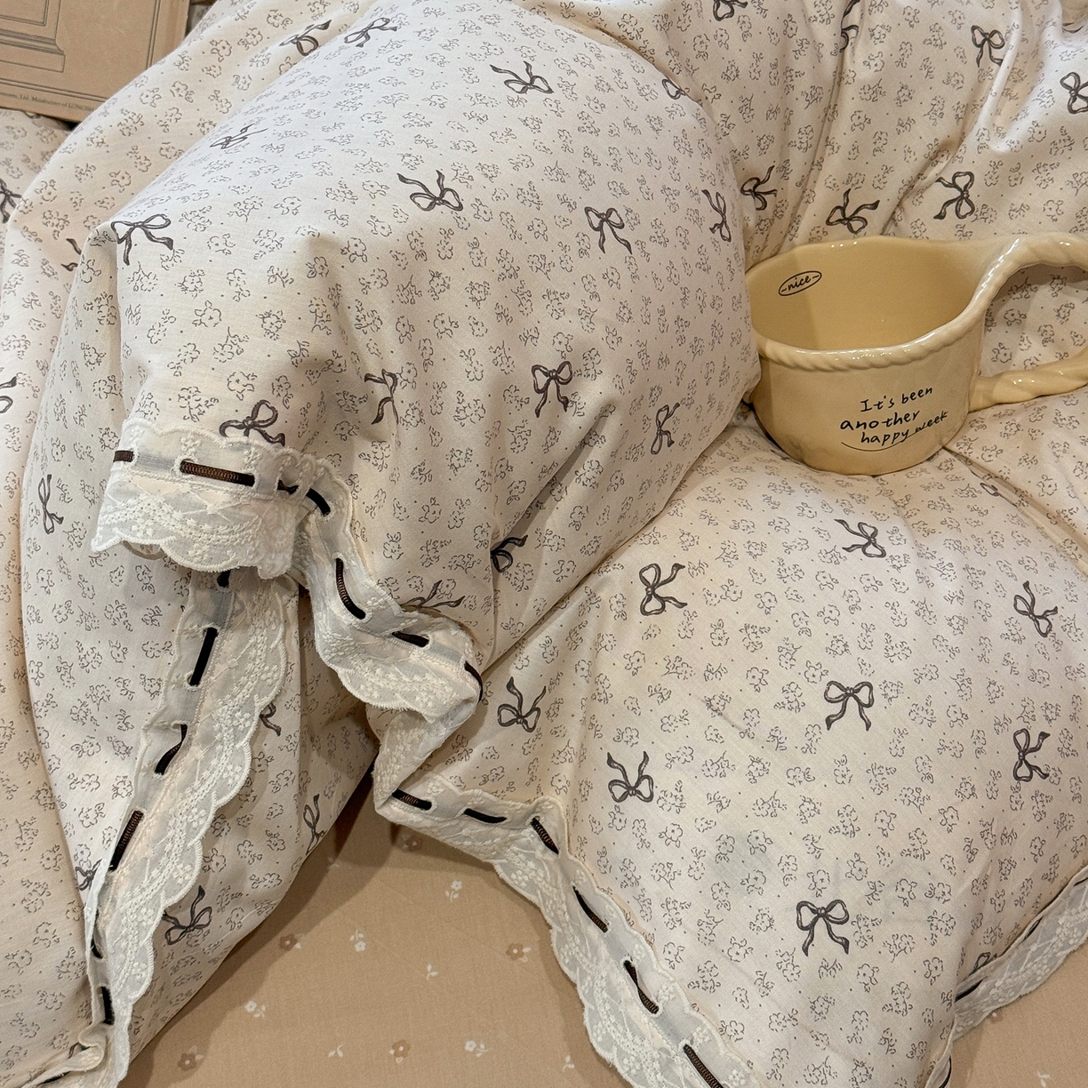 91家纺网 家纺一手货源 找家纺 澳萝拉 2026新款全棉法式小清新复古碎花四件套 黛西