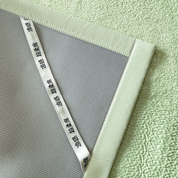 91家纺网 家纺一手货源 找家纺 雅居纺家纺 2026新款A类加厚三明治底星空提花凉感席床单款凉席席子 星空-绿