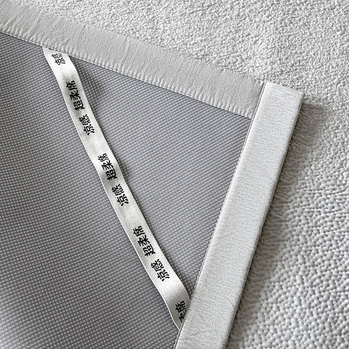 91家纺网 家纺一手货源 找家纺 雅居纺家纺 2026新款A类加厚三明治底星空提花凉感席床单款凉席席子 星空-灰