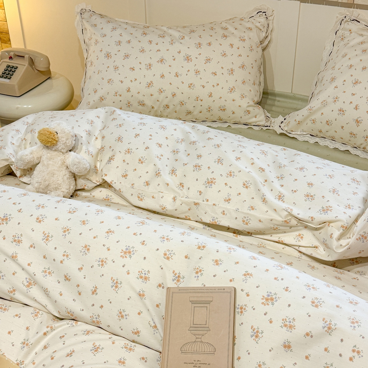 91家纺网 家纺一手货源 找家纺 澳萝拉 2026新款全棉法式小清新复古碎花四件套 芙兰