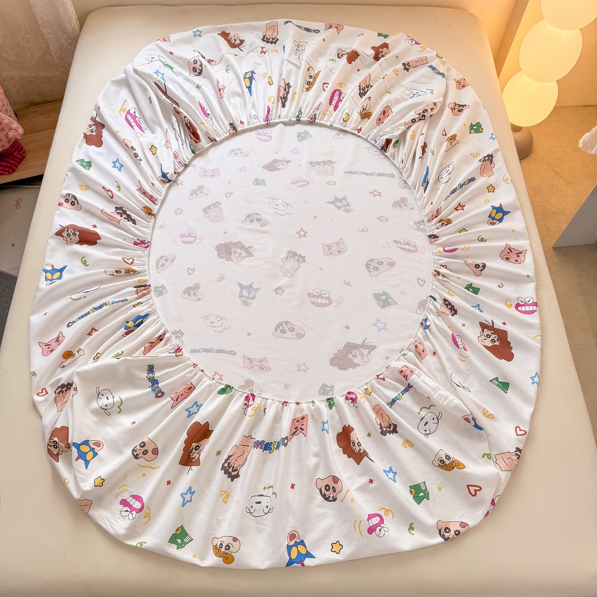 91家纺网 家纺一手货源 找家纺 （总）博雅 2026新款蜡笔小新正版授权全棉纯棉小版单床笠床笠单件