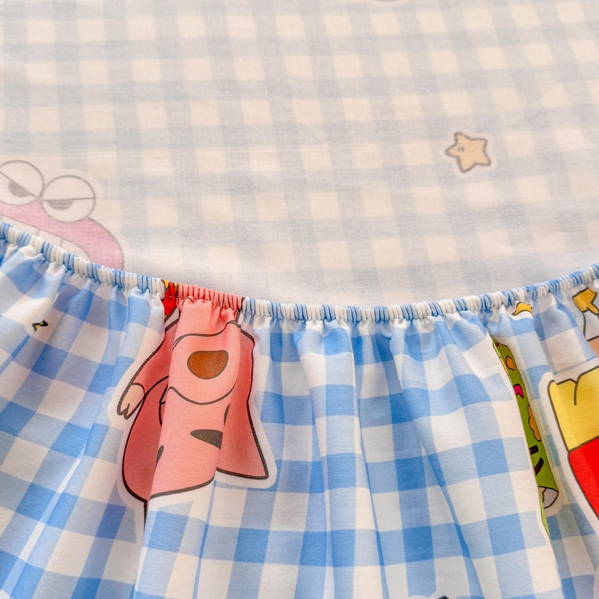 91家纺网 家纺一手货源 找家纺 博雅 2026新款蜡笔小新正版授权全棉纯棉小版单床笠床笠单件 小版-蓝格蜡笔小新