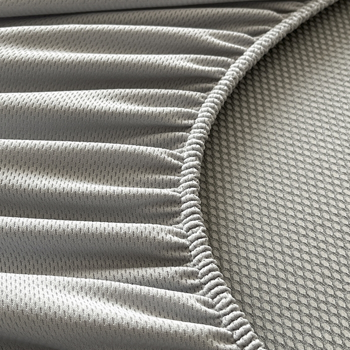 91家纺网 家纺一手货源 找家纺 雅居纺家纺 2026新款A类加厚三明治底星空提花凉感席床笠款凉席席子 星空-卡其