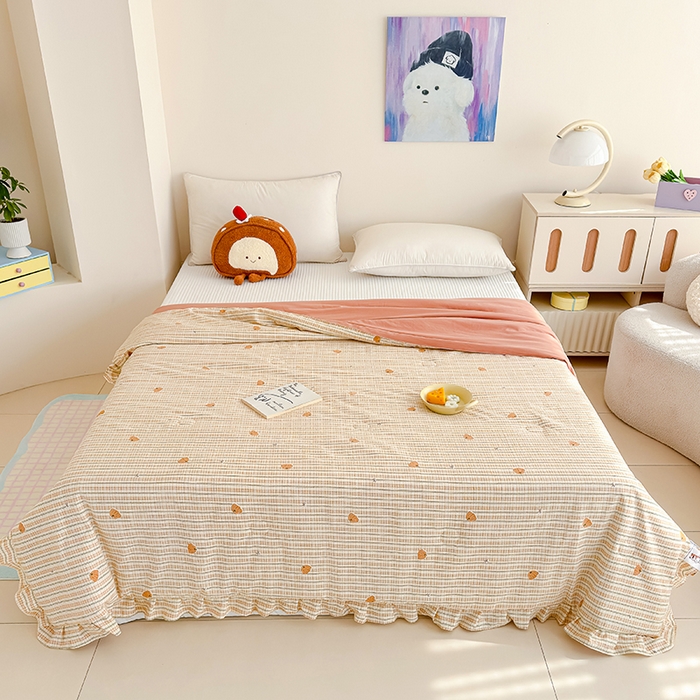 归属 2026春夏新款古法仿棉夏被夏凉被空调被系列 条纹南瓜