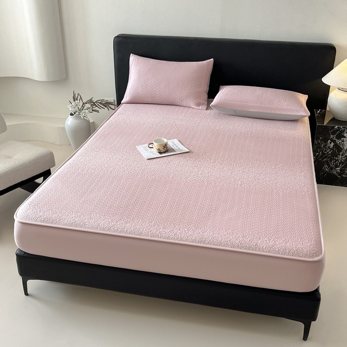 91家纺网 家纺一手货源 找家纺 （总）雅居纺家纺 2026新款A类加厚三明治底星空提花凉感席床笠款凉席席子