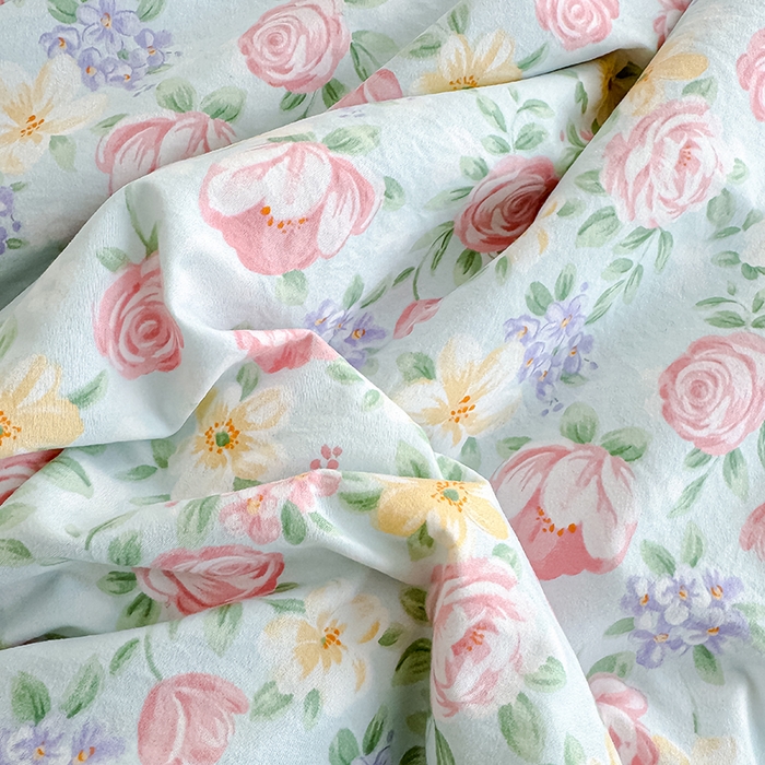 91家纺网 家纺一手货源 找家纺 归属 2026春夏新款古法仿棉夏被夏凉被空调被系列 雾漫玫瑰