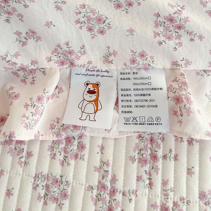 91家纺网 家纺一手货源 找家纺 归属 2026春夏新款古法仿棉夏被夏凉被空调被系列 星漫花海