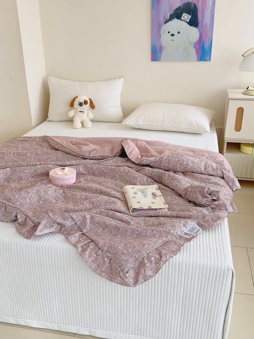 91家纺网 家纺一手货源 找家纺 归属 2026春夏新款古法仿棉夏被夏凉被空调被系列 悠悠花园