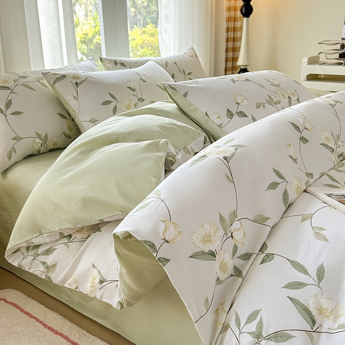 91家纺网 家纺一手货源 找家纺 （总）宇彬家纺 2026直播新款13070全棉纯棉印花单双人被套喷气小清新简约热款学生被罩