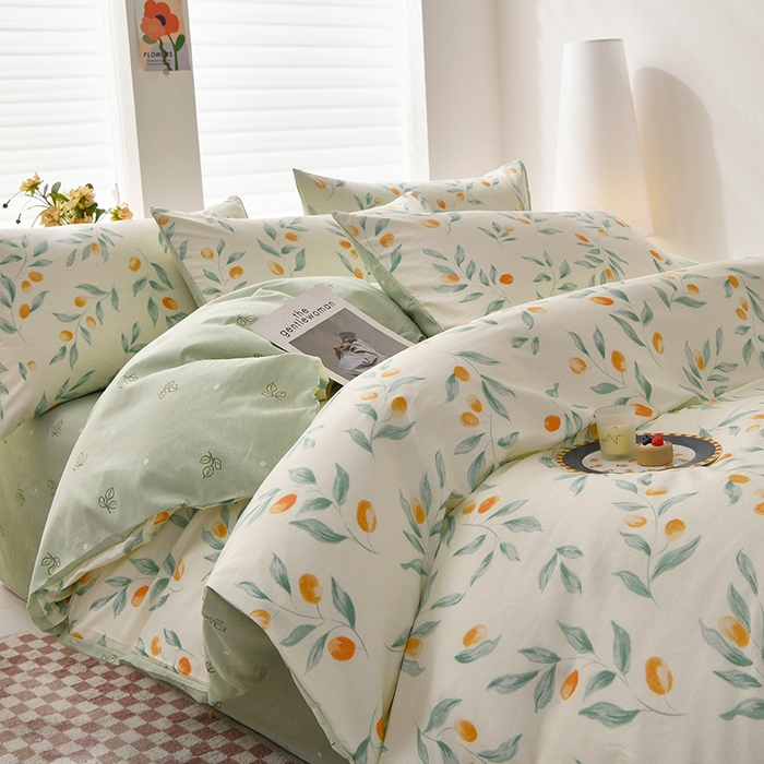 91家纺网 家纺一手货源 找家纺 （总）宇彬家纺 2026直播新款13070全棉纯棉印花单双人被套喷气小清新简约热款学生被罩