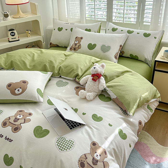 91家纺网 家纺一手货源 找家纺 （总）宇彬家纺 2026直播新款13070全棉纯棉印花单双人被套喷气小清新简约热款学生被罩