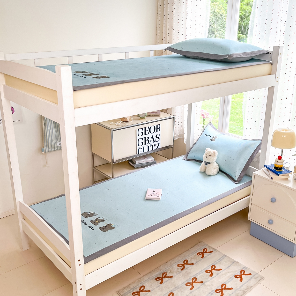 91家纺网 家纺一手货源 找家纺 雅居纺家纺 2026新款A类加厚三明治底绣花冰藤席学生宿舍床床单款凉席席子 小象家族